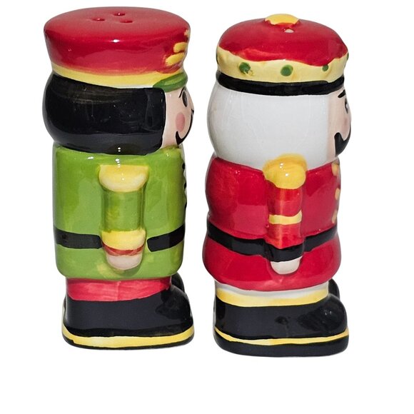 2014 Christmas Nutcracker Salt Pepper Shakers set Christmas decor ceramic - Picture 5 of 8